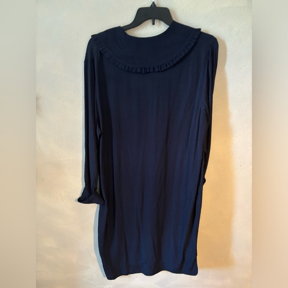 Navy Ripstop Midi Dress - Picture 2 of 5
